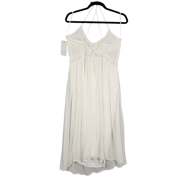 NWT ZARA White Crochet Lace Dress LWD Romantic Feminine Angelcore SIZE LARGE - Picture 2 of 15